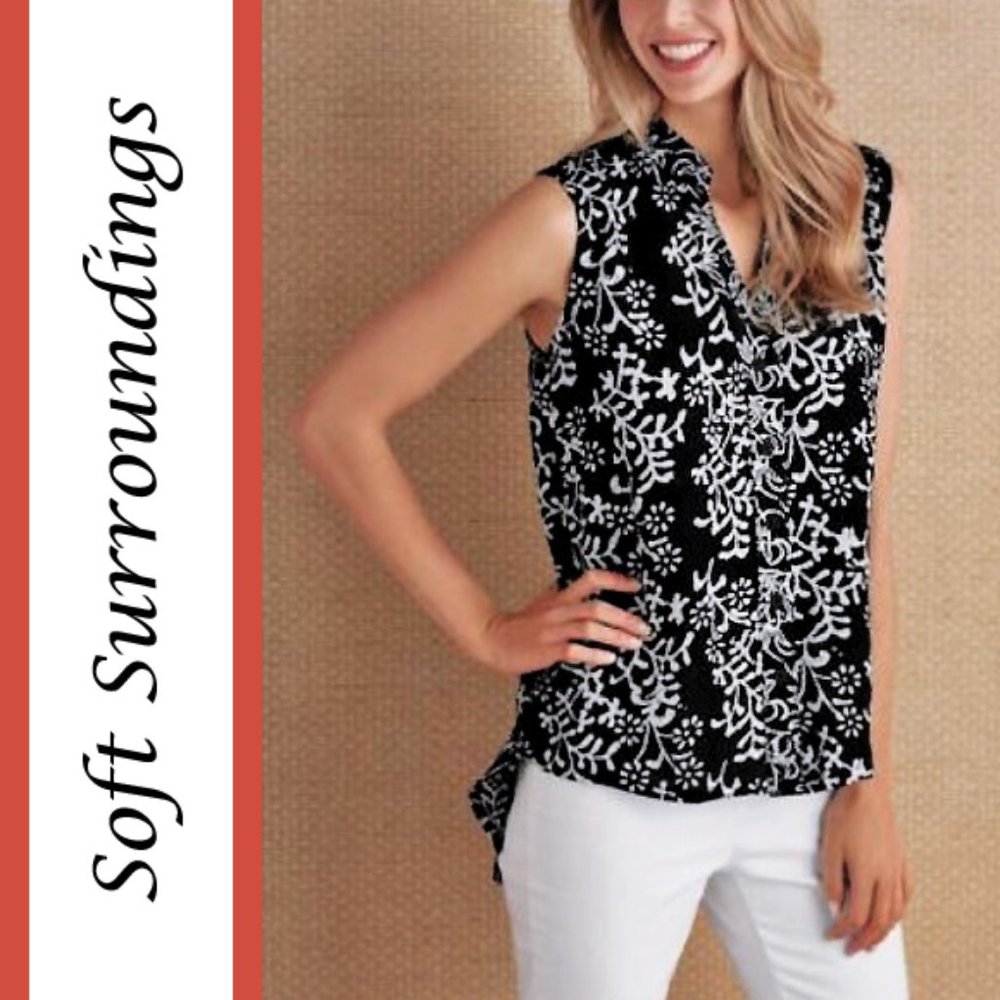 Soft Surroundings | 'Miravella' Floral Batik Printed Tunic Top